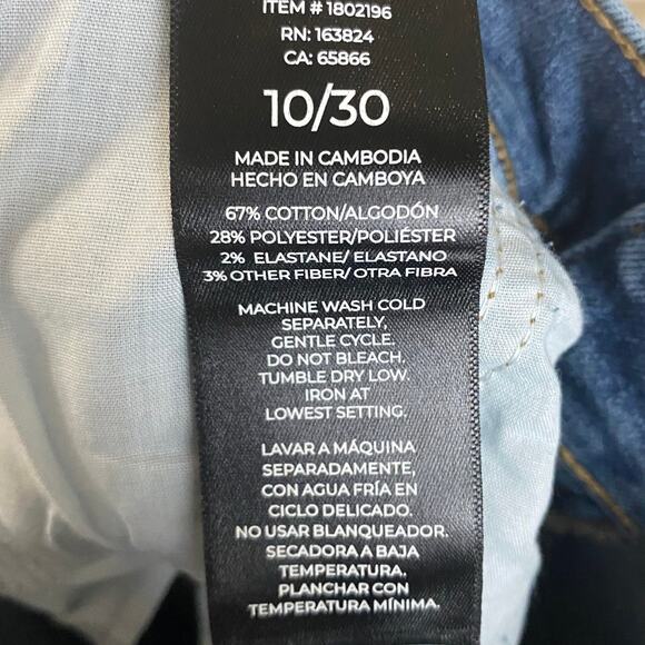 NEW WELL WORN Wide Leg High Waisted Denim Jeans Medium Blue Wash Size 30 Stretch - Picture 4 of 4